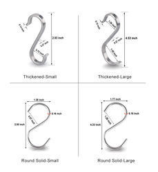 Nickel Plating Steel S Hooks Paint Can Holder Decorative