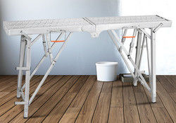 Galvanized Folding Working Platform Scaffold Ladder 1.8M