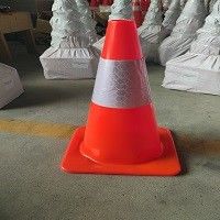 One Reflective Film  Applications for Residential Areas 70cm height PVC safety cone