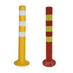 Red  flexible post Warning Sign for Moving Motor Vehicles