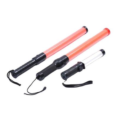 Industrial ABC Warning Baton In Bright Red For Traffic And Evacuate Vehicles